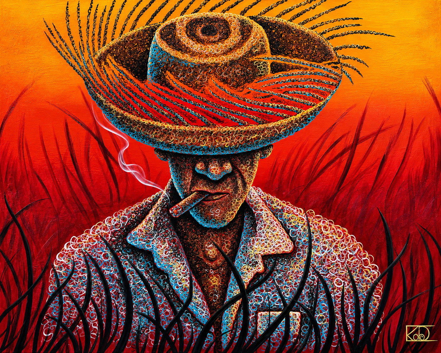 Hand-Embellished Giclée “Tio Chebo”